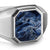 Streamline Signet Ring in Sterling Silver with Pietersite, 14mm