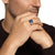 Streamline Signet Ring in Sterling Silver with Pietersite, 14mm