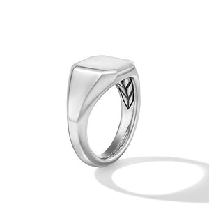 Streamline Signet Ring in Sterling Silver, Size 11
