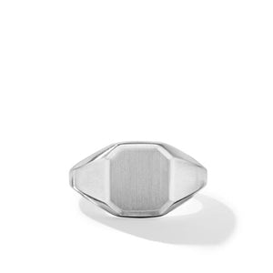Streamline Signet Ring in Sterling Silver, Size 10