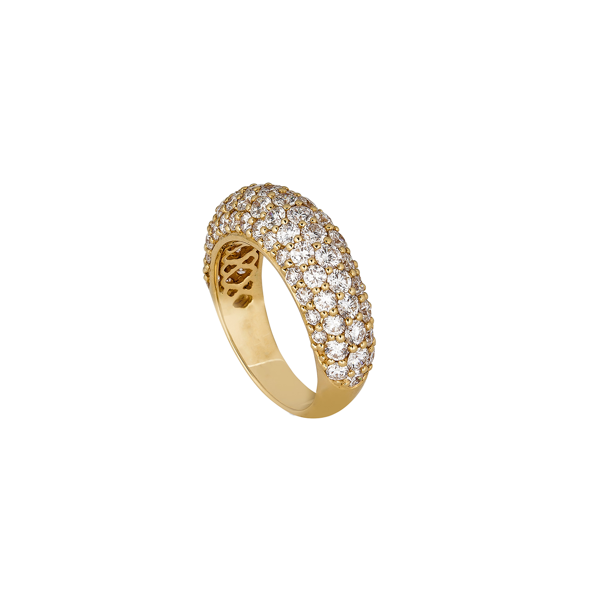 Sabel Collection Yellow Gold Small Dome Diamond Ring