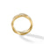 DY Helios Band Ring in 18K Yellow Gold with Pavé Diamonds, Size 10