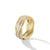 DY Helios Band Ring in 18K Yellow Gold with Pavé Diamonds, Size 11