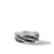 DY Helios Band Ring in Sterling Silver with Pavé Black Diamonds, Size 10