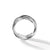 DY Helios Band Ring in Sterling Silver with Pavé Black Diamonds, Size 10