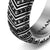 Chevron Band in Sterling Silver with Black Diamonds, 8mm
