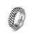 Chevron Band in Sterling Silver, 8mm