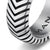 Chevron Band in Sterling Silver, 8mm