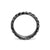 Sculpted Cable Band Ring in Black Titanium, 5mm, Size 10