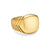 Chevron Signet Ring in 18K Yellow Gold, 18mm
