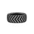 Chevron Band in Black Titanium with Diamonds, 10mm