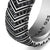 Chevron Band in Sterling Silver with Black Diamonds, 10mm, Size 10