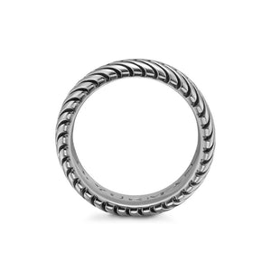 Chevron Band in Sterling Silver, 10mm