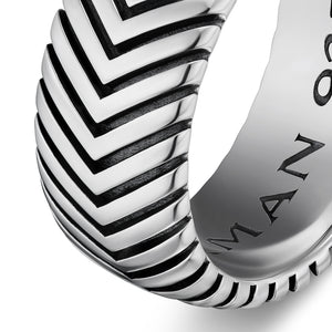 Chevron Band in Sterling Silver, 10mm