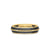 Knife Edge Band Ring in 18K Yellow Gold with Forged Carbon, 6mm