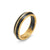 Knife Edge Band Ring in 18K Yellow Gold with Forged Carbon, 6mm