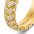 Chevron Band in 18K Yellow Gold with Diamonds, 6mm
