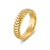 Chevron Band in 18K Yellow Gold, 6mm, Size 9