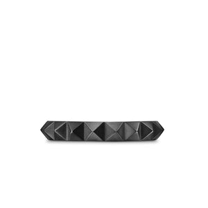 Pyramid Band Ring in Black Titanium, 4mm, Size 10