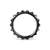 Pyramid Band Ring in Black Titanium, 4mm, Size 10
