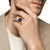 Streamline Signet Ring in 18K Yellow Gold with Lapis, 18mm