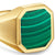 Streamline Signet Ring in 18K Yellow Gold with Malachite, 18mm