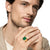 Streamline Signet Ring in 18K Yellow Gold with Malachite, 18mm