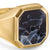 Streamline Signet Ring in 18K Yellow Gold with Pietersite, 18mm