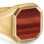 Streamline Signet Ring in 18K Yellow Gold with Red Tiger's Eye, 18mm