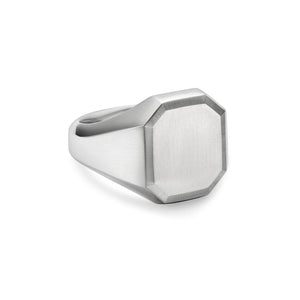 Streamline Signet Ring in Sterling Silver, 18mm