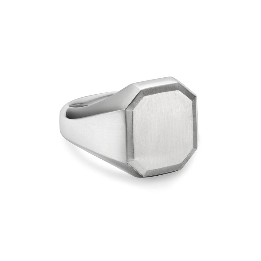 Streamline Signet Ring in Sterling Silver, 18mm