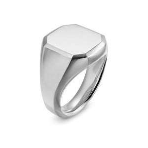 Streamline Signet Ring in Sterling Silver, 18mm