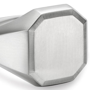 Streamline Signet Ring in Sterling Silver, 18mm