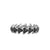 Armory Band Ring in Sterling Silver with Black Diamonds, 6.2mm