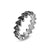 Armory Band Ring in Sterling Silver with Black Diamonds, 6.2mm