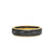 Streamline Band in 18K Yellow Gold with Forged Carbon, 6mm, Size 9