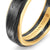 Streamline Band in 18K Yellow Gold with Forged Carbon, 6mm, Size 9