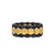 Hex Stack Ring in 18K Yellow Gold with Black Titanium, 9.3mm