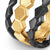 Hex Stack Ring in 18K Yellow Gold with Black Titanium, 9.3mm