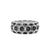 Hex Stack Ring in Sterling Silver with Black Diamonds, 9.3mm