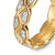 Hex Band in 18K Yellow Gold with Diamonds, 6mm