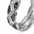 Hex Band Ring in Sterling Silver with Black Diamonds, 6mm