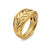 Chevron Three Sided Signet Ring in 18K Yellow Gold, 12.5mm