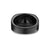 Chevron Three Sided Signet Ring in Black Titanium, 12.5mm