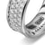 Streamline Band in Sterling Silver with Diamonds, 7.6mm