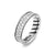 Streamline Band in Sterling Silver with Diamonds, 6.2mm