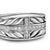 Chevron Three Sided Signet Ring in Sterling Silver with Diamonds, 12.5mm