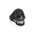 Pavé Skull Pinky Ring in Sterling Silver with Black Diamonds, 26.5mm