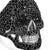 Pavé Skull Pinky Ring in Sterling Silver with Black Diamonds, 26.5mm