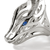 John Hardy Sterling Silver Diamond and Blue Sapphire Naga Saddle Ring